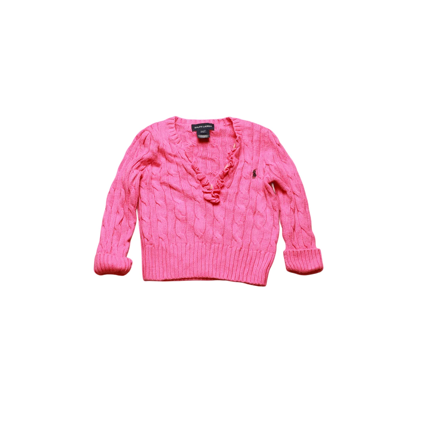 Ralph Lauren  Kids Girls Knitwear Jumper Pink Age 2Y