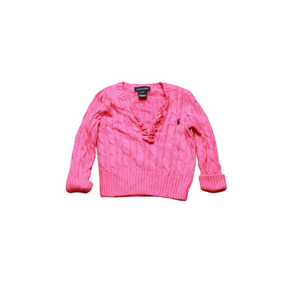 Ralph Lauren  Kids Girls Knitwear Jumper Pink Age 2Y