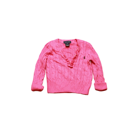 Ralph Lauren  Kids Girls Knitwear Jumper Pink Age 2Y