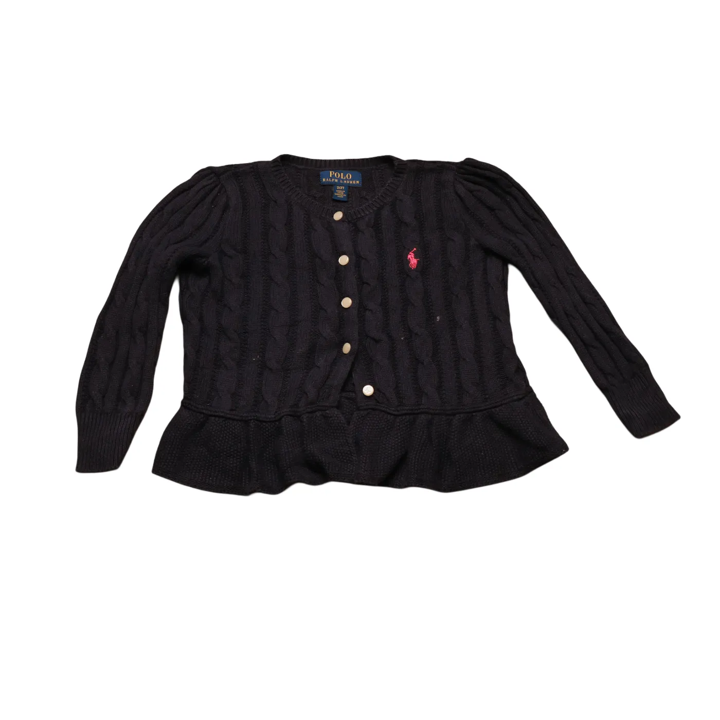 Ralph Lauren  Kids Girls Knitwear Cardigan Blue Age 2Y