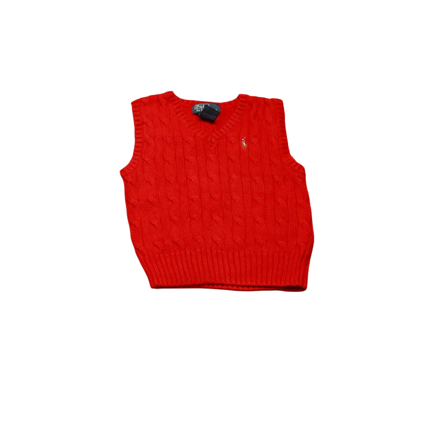 Ralph Lauren  Kids Vest Knitwear Jumper Red Age 18M