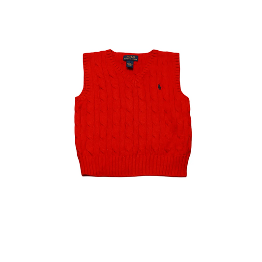 Ralph Lauren  Kids Vest Knitwear Jumper Red Age 24M