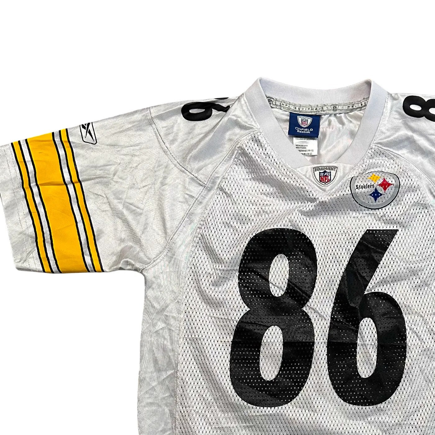 Reebok Kids Pittsburgh Steelers #86 – NFL (Hines Ward) Jersey White Age 10-12Y