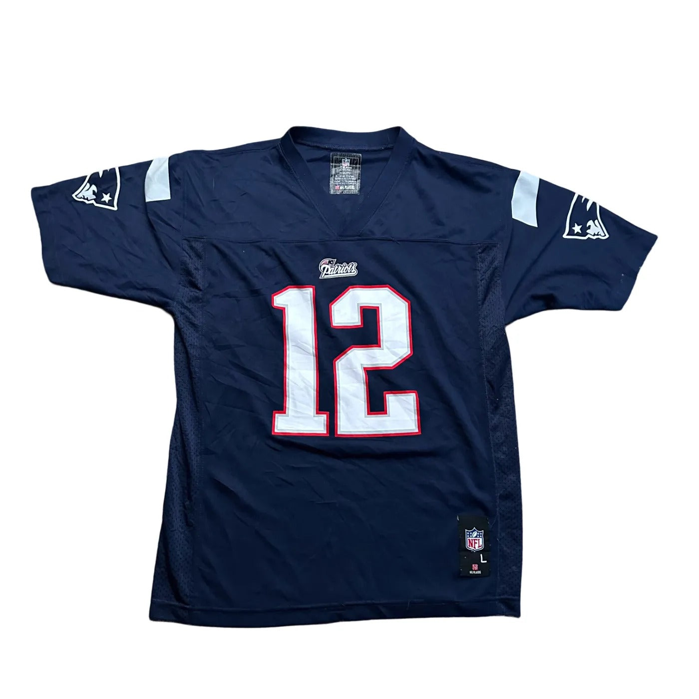 NFL Team Apparel Kids New England Patriots #12 – NFL (Tom Brady) Jersey Blue Age 14-16Y