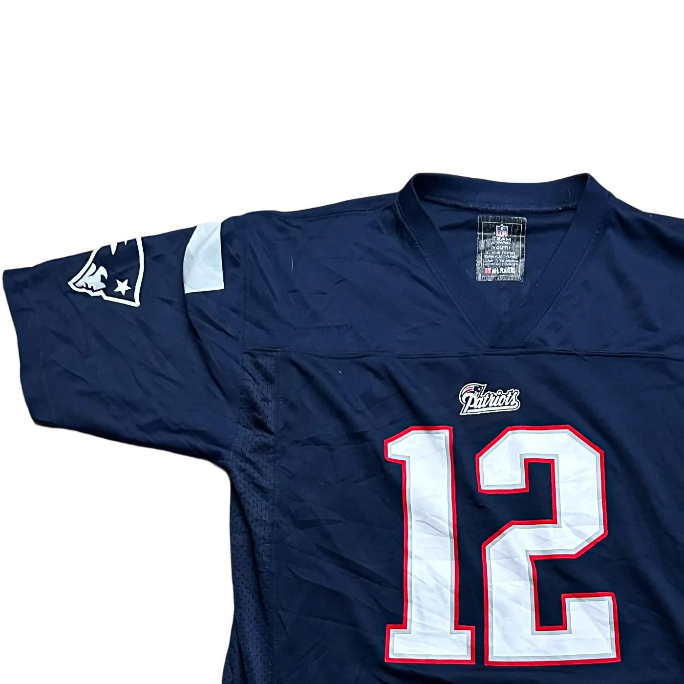 NFL Team Apparel Kids New England Patriots #12 – NFL (Tom Brady) Jersey Blue Age 14-16Y