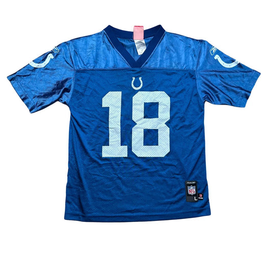 NFL Team Apparel Kids Indianapolis Colts #18 – NFL (Peyton Manning) Jersey Blue Age 14-16Y