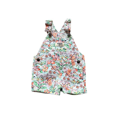 Oshkosh Kids Girls Floral Print Shortall Dungarees Multicolour Age 6M