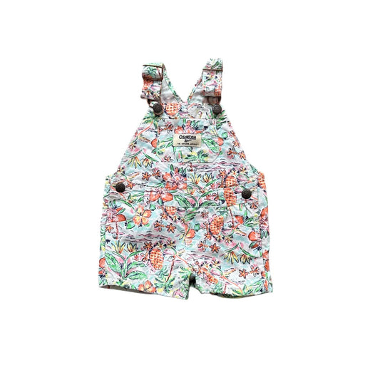 Oshkosh Kids Girls Floral Print Shortall Dungarees Multicolour Age 6M