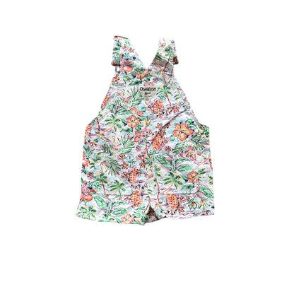 Oshkosh Kids Girls Floral Print Shortall Dungarees Multicolour Age 6M