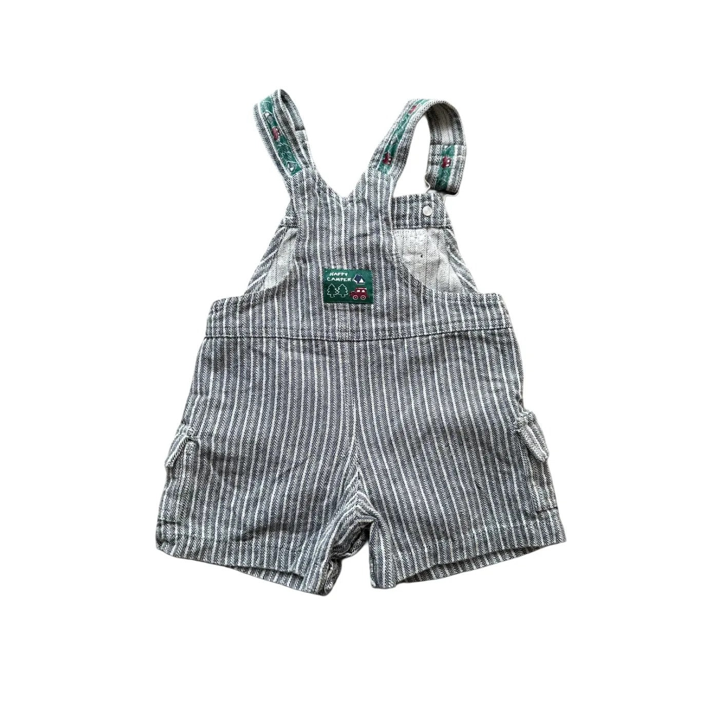 Happy Camper Kids Stripe Shortall Dungarees Multicolour Age 12M