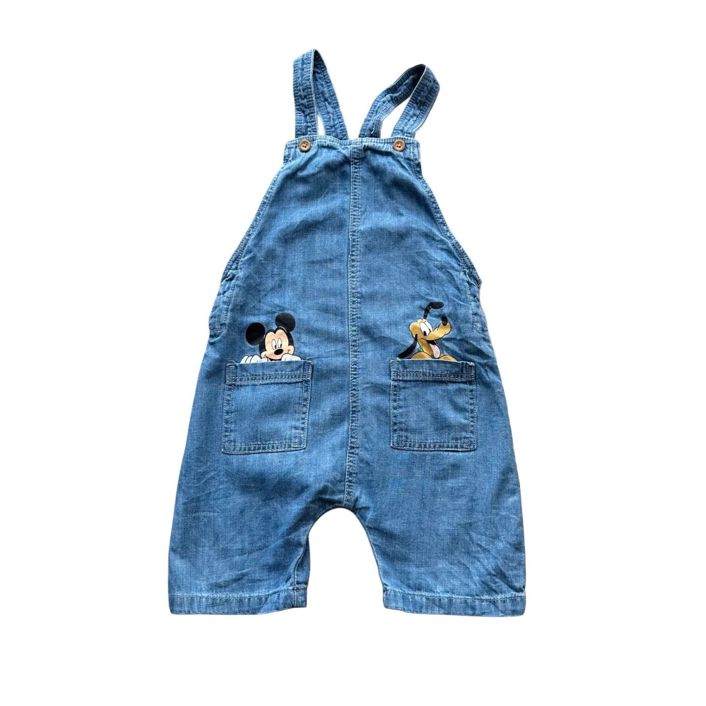 Disney Kids Girls Denim HM Collab Dungarees Blue Age 18-24M