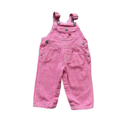 Oshkosh Kids Girls Stripe Khaki Dungarees Multicolour Age 9M