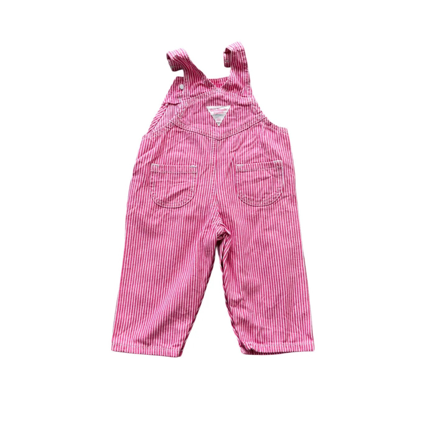 Oshkosh Kids Girls Stripe Khaki Dungarees Multicolour Age 9M