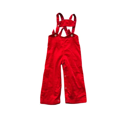 Unbranded Kids Girls Oriental Dungarees Red Age 24M