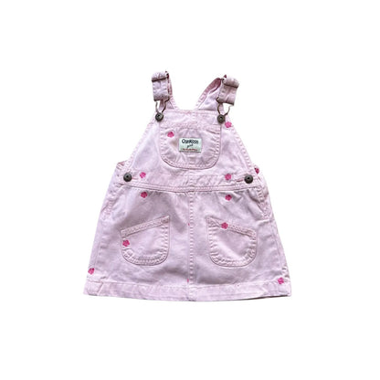 Oshkosh Kids Girls Floral Embroidered Dress Dungarees Pink Age 18M