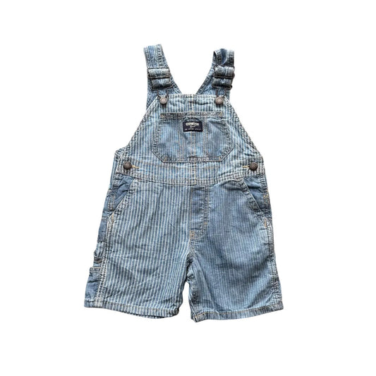 Oshkosh Kids Stripe Denim Shortall Dungarees Blue Age 2T