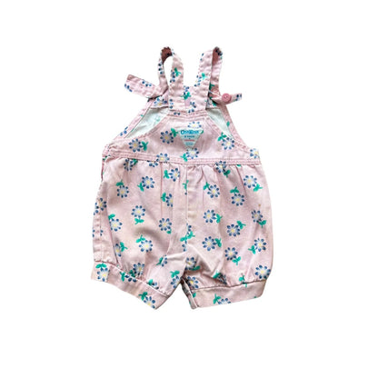 Oshkosh Kids Girls Floral Shortall Dungarees Pink Age 18M