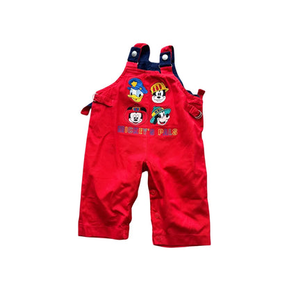 Disney Kids Embroidered Dungarees Red Age 6M