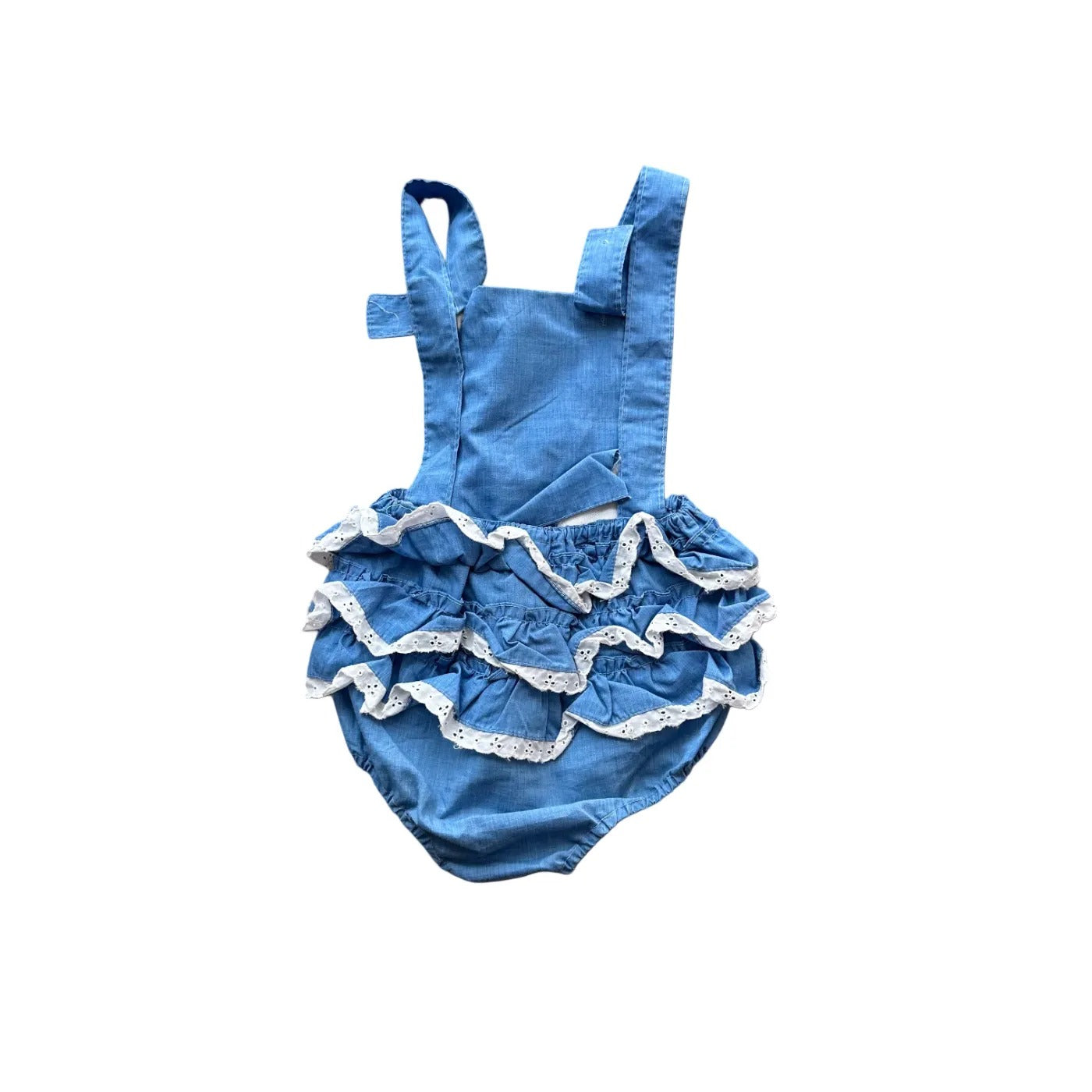 Unbranded Kids Girls Oriental Playsuit Dungarees Blue Age 2Y