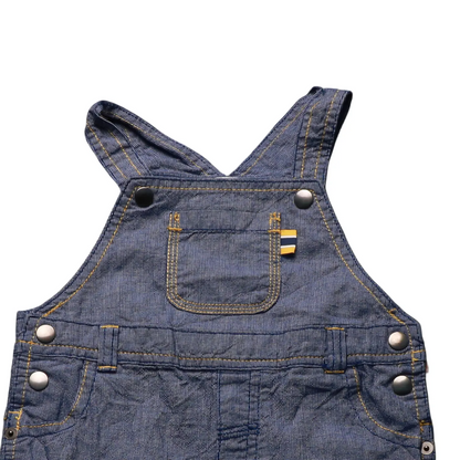 Unbranded Kids Shortall Dungarees Blue Age 18M