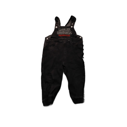 Harley Davidson Kids Denim Dungarees Black Age 18M