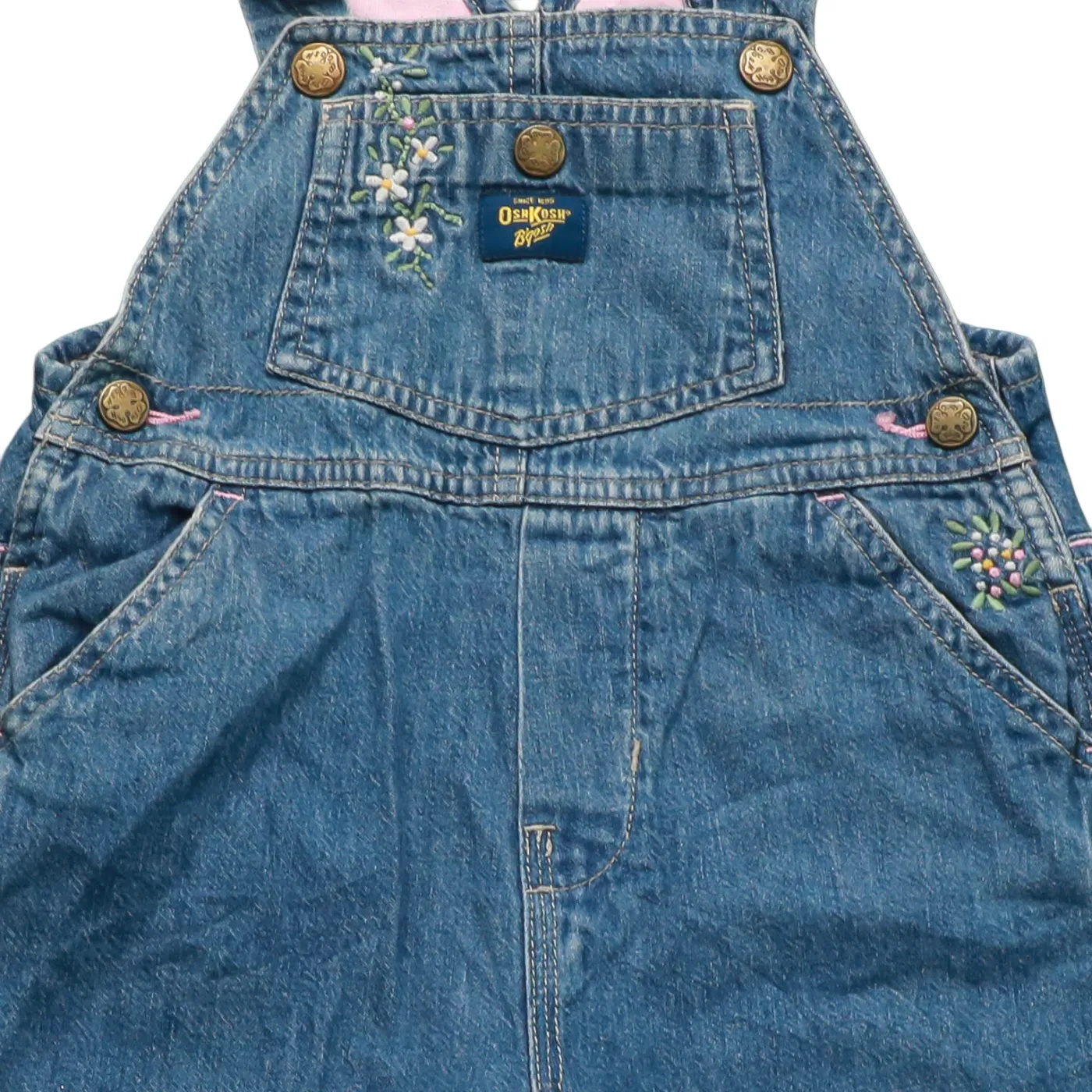OshKosh Kids Floral Dungarees Blue Age 18M