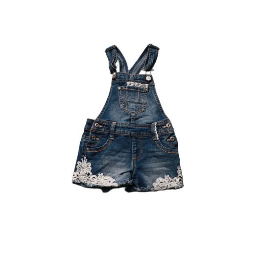 Unbranded Kids Shortall Dungarees Blue Age 4-5Y