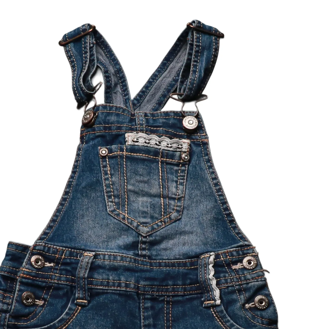 Unbranded Kids Shortall Dungarees Blue Age 4-5Y