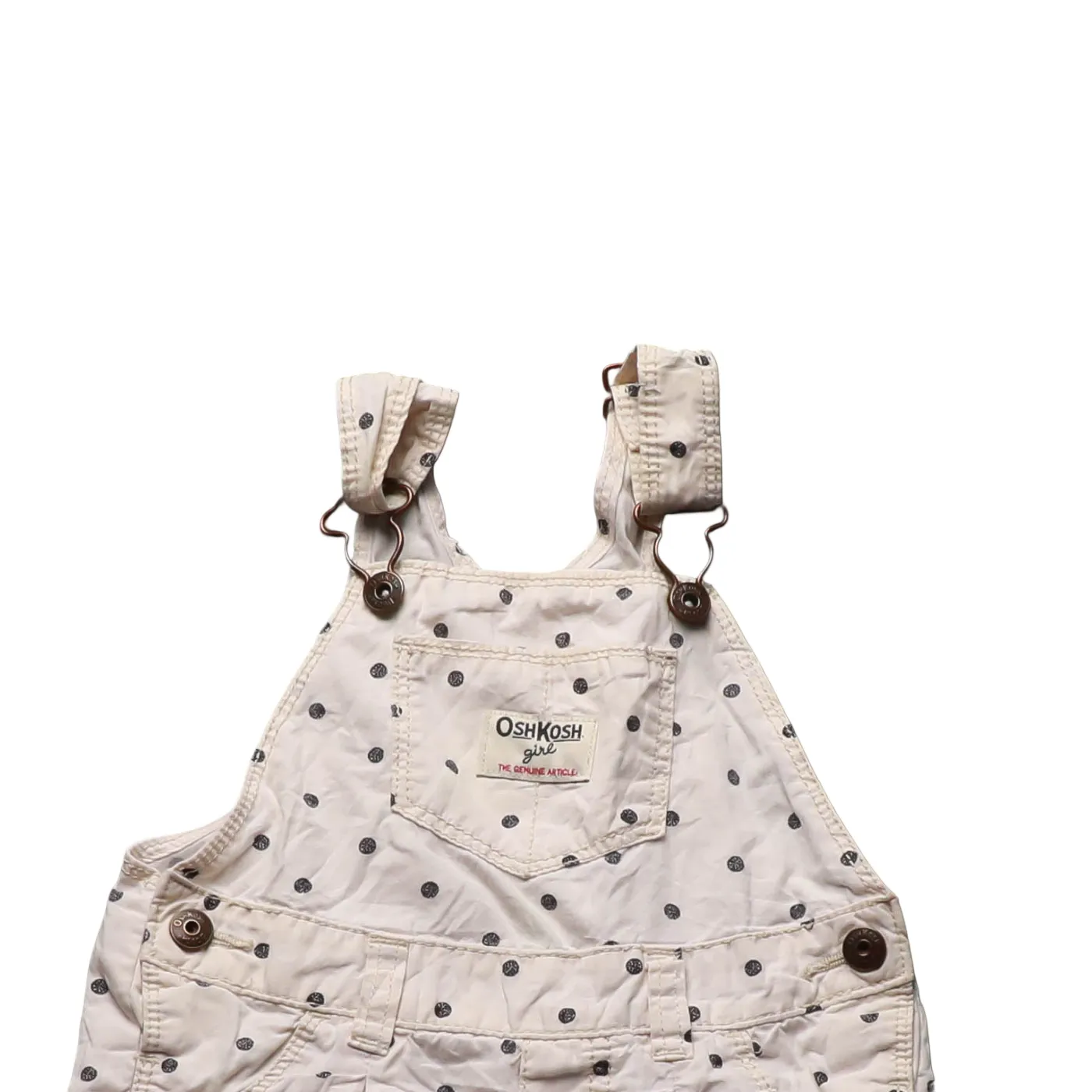 OshKosh Kids Polka Dot Dungarees Cream Age 24M