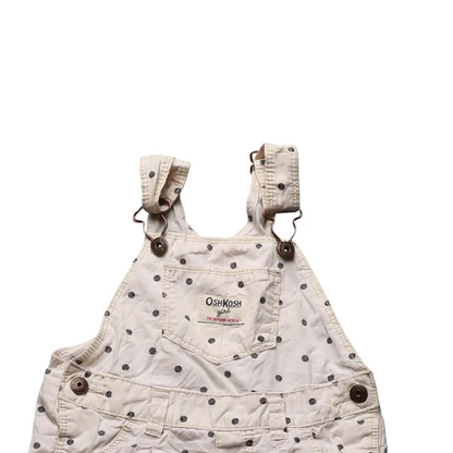OshKosh Kids Polka Dot Dungarees Cream Age 24M
