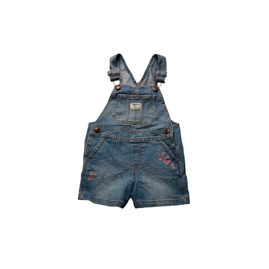 OshKosh Kids Floral Print Dungarees Blue Age 2T