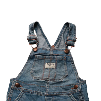 OshKosh Kids Floral Print Dungarees Blue Age 2T