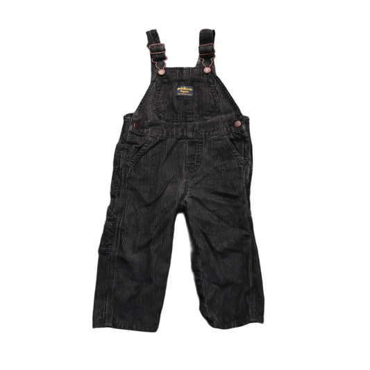 OshKosh Kids Corduroy Dungarees Black Age 18M