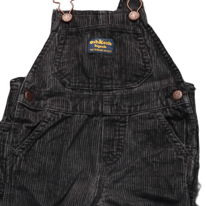 OshKosh Kids Corduroy Dungarees Black Age 18M