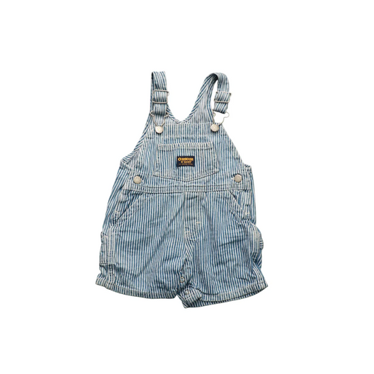 OshKosh Kids Stripe Shortall Dungarees Blue Age 18M