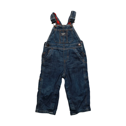 OshKosh Kids Padded Dungarees Blue Age 18M