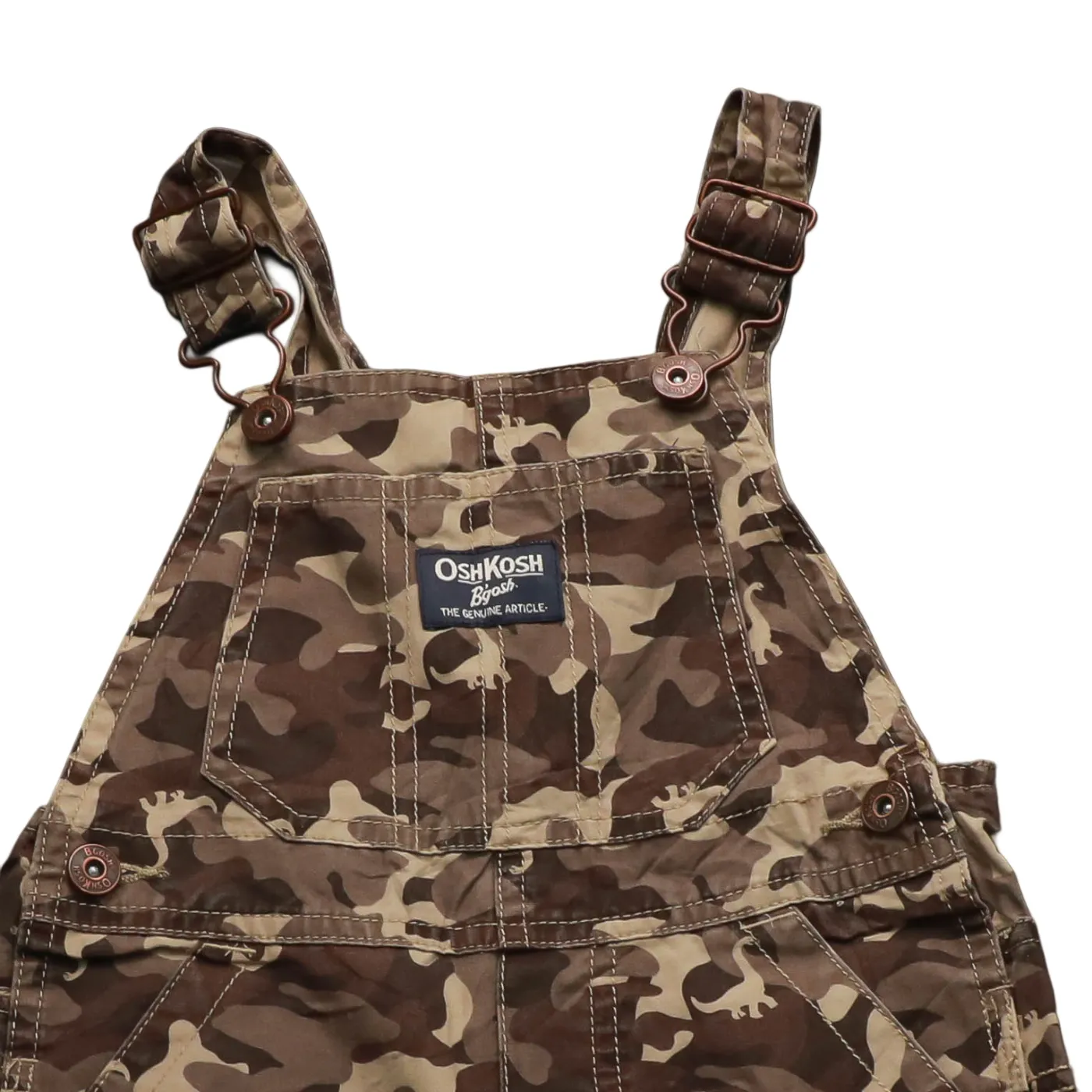 OshKosh Kids Dinosaur Print Dungarees Multicolour Age 18M