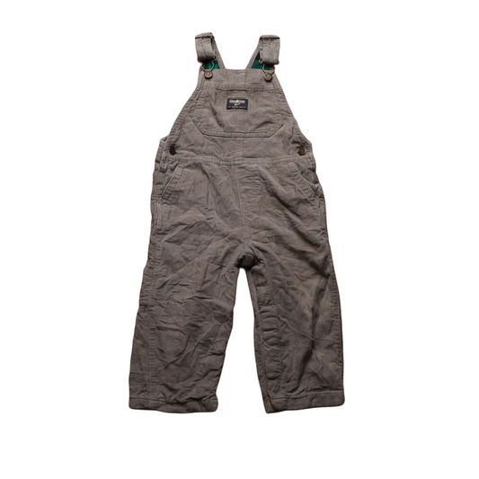 OshKosh Kids Corduroy Dungaree Grey Age 18-24M