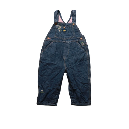 OshKosh Kids Embroidered Dungaree Blue Age 18M