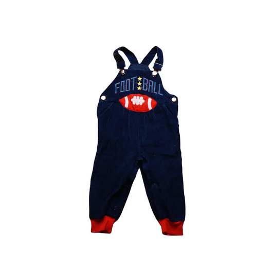 Unbranded Kids Football Corduroy Dungaree Blue Age 18M