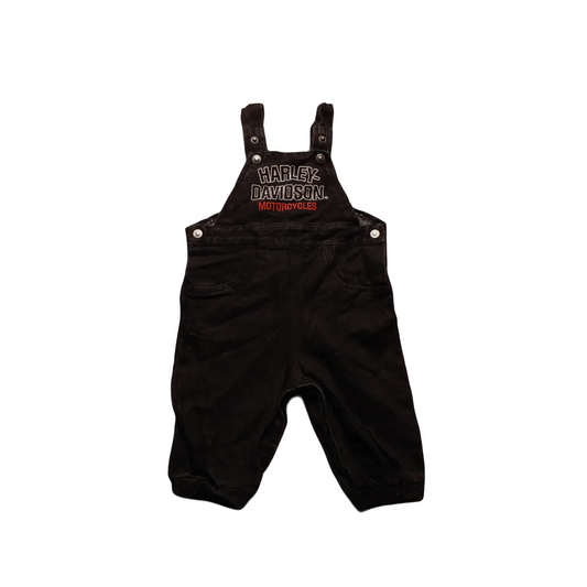 Harley Davidson Kids  Dungaree Black Age 6-9M