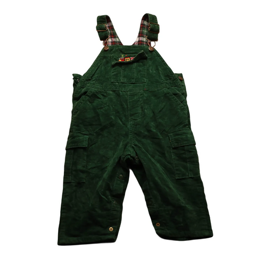 Oshkosh Kids Corduroy Dungaree Green Age 12M