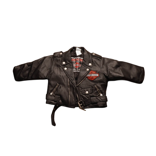 Harley Davidson Kids Leather Jacket Black 24M