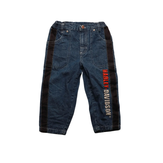 Harley Davidson Kids Denim Jeans Trousers Blue 2T