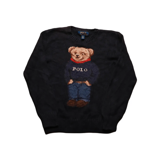 Ralph Lauren Kids Bear Knitwear Jumper Blue 8Y