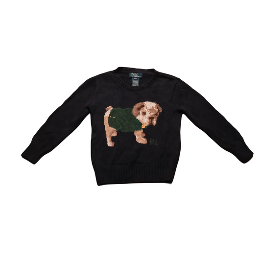 Ralph Lauren Kids Dog Knitwear Jumper Blue 3T