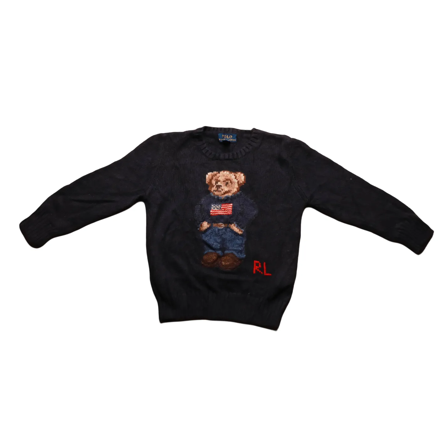 Ralph Lauren Kids Bear Knitwear Jumper Blue 3T