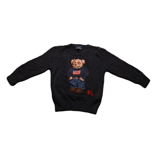 Ralph Lauren Kids Bear Knitwear Jumper Blue 3T