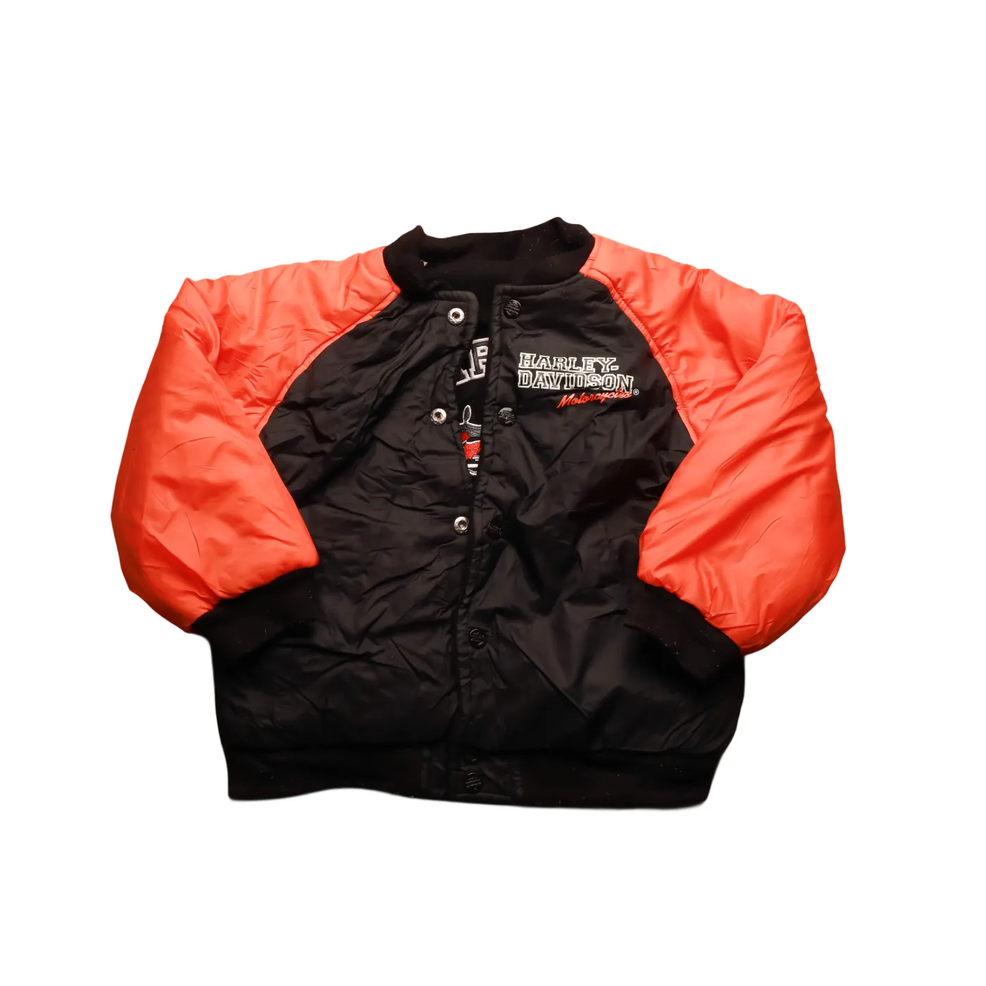 Harley Davidson Kids Reversible Varsity Jacket Black 4-5Y