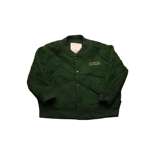 Tiny Cotton Kids Baseball Jacket Green Age 4Y